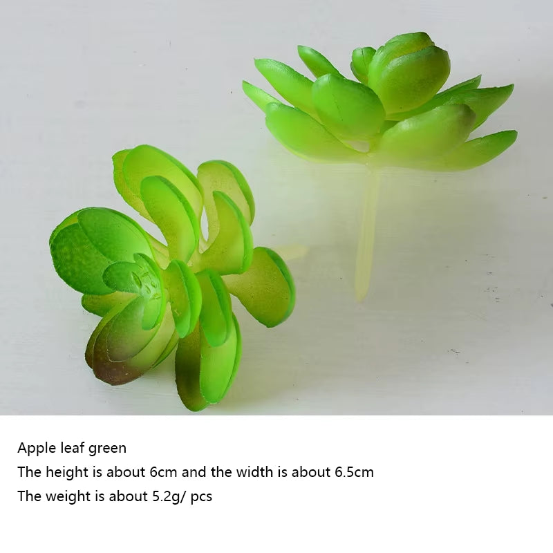 12Pcs Artificial Succulents Plants Green Faux Succulent Plant Home Garden Small Bonsai Decor Flower Desktop Fake Plants