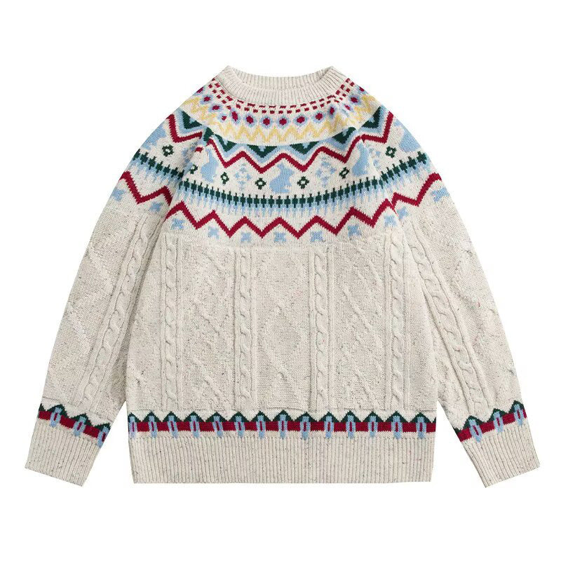 Men's Christmas atmosphere wearing sweaters and sweaters