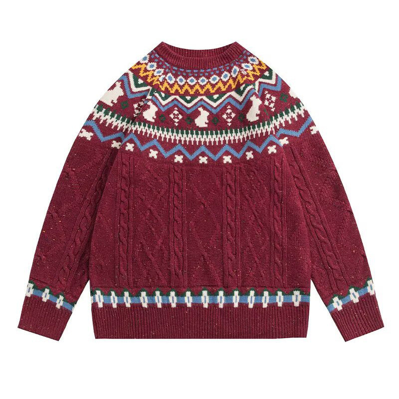 Men's Christmas atmosphere wearing sweaters and sweaters