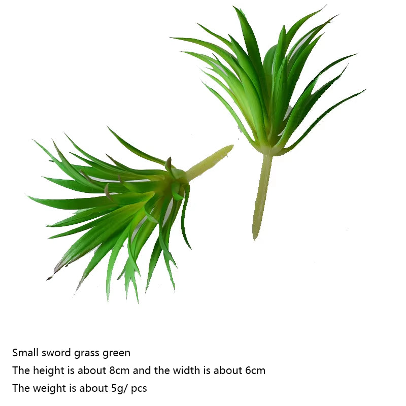 12Pcs Artificial Succulents Plants Green Faux Succulent Plant Home Garden Small Bonsai Decor Flower Desktop Fake Plants