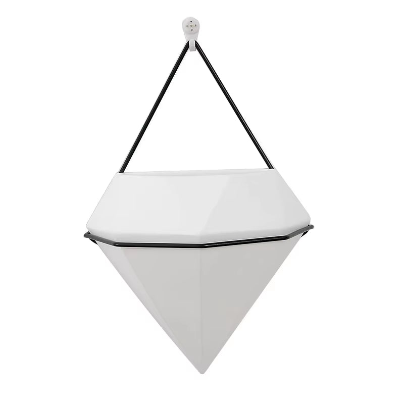 Elevate Your Space with Our Elegant Marble Pattern Wall Hanging Flower Pot - Perfect for Artificial Plants and Dried Flowers