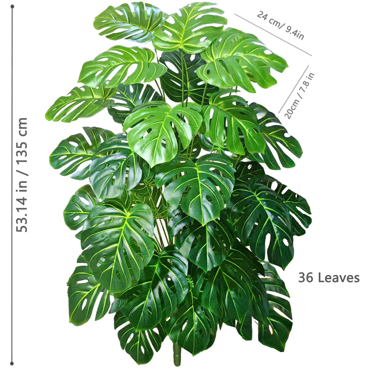 Elevate Your Space with a Stunning 40-130Cm Artificial Monstera Plant - Perfect for Home, Garden, and Office Decor!
