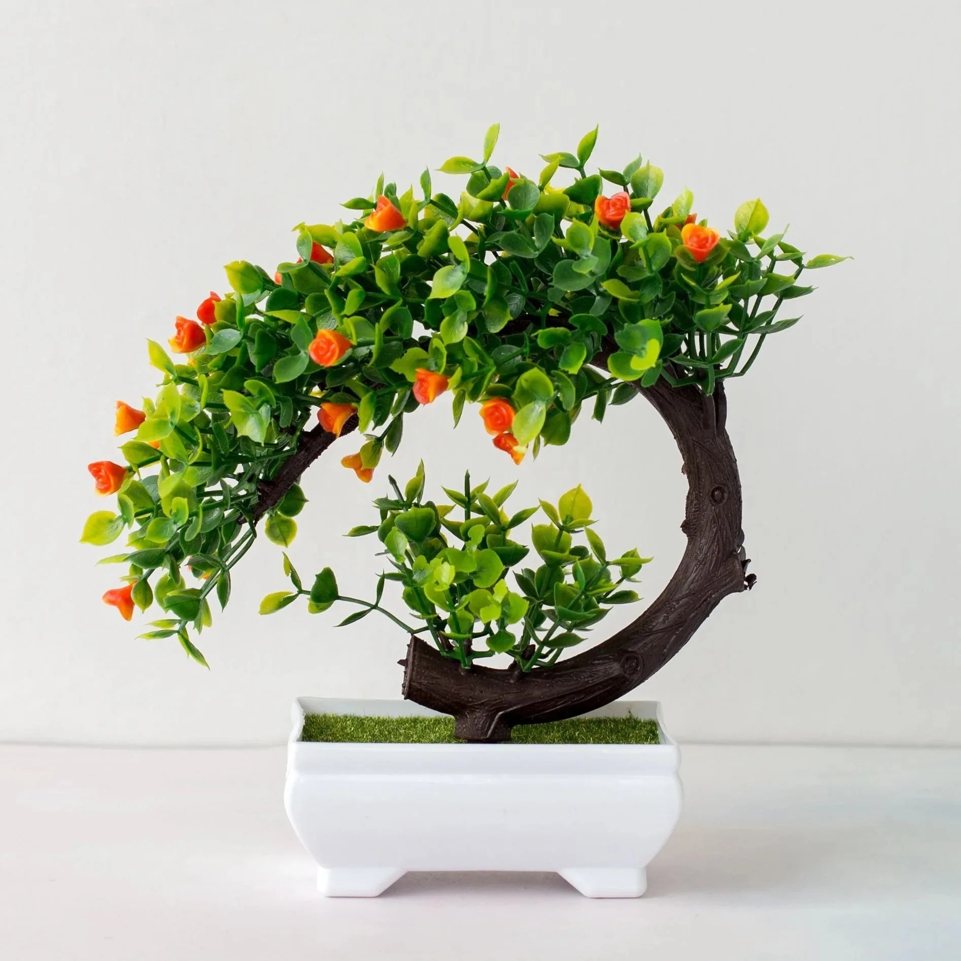 Stunning Artificial Bonsai Tree - Realistic Potted Fake Flowers for Home and Wedding Decor