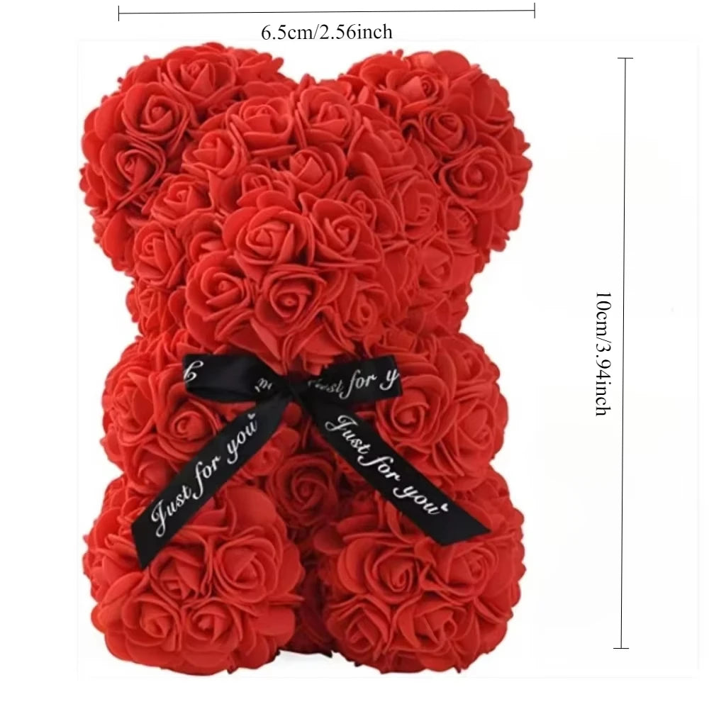 Charming Eternal Rose Teddy Bear - The Perfect Gift for Mother's Day, Valentine's Day, Birthdays, and Anniversaries