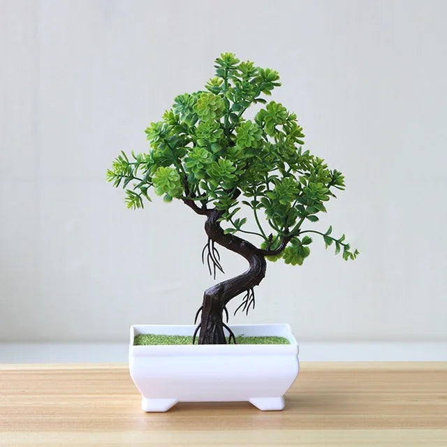 Vibrant Bonsai Artificial Plants - Lifelike Small Tree Decor for Home, Office, and Celebrations