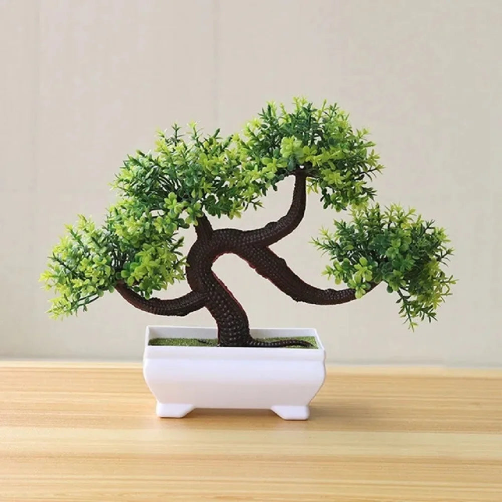 Vibrant Bonsai Artificial Plants - Lifelike Small Tree Decor for Home, Office, and Celebrations