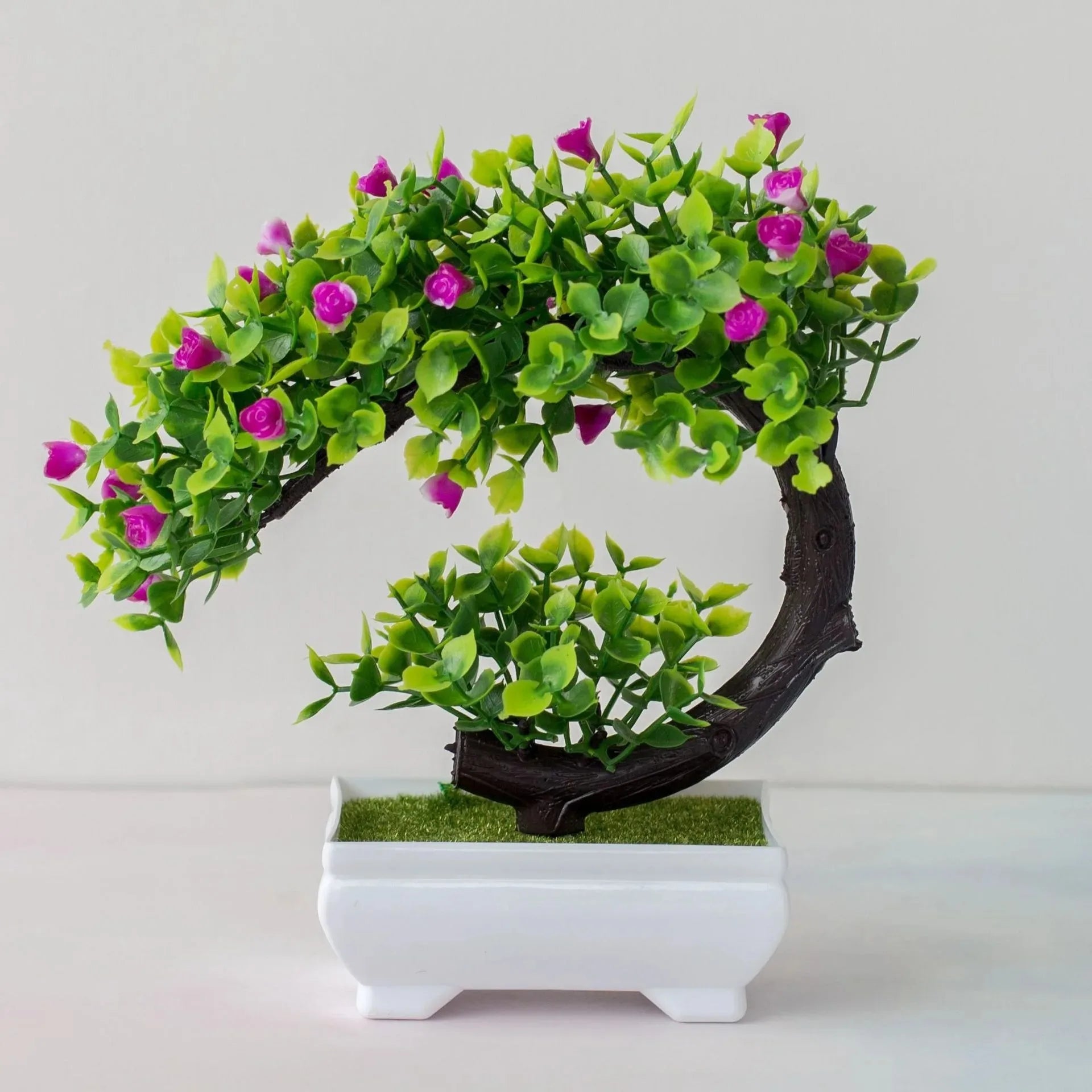 Stunning Artificial Bonsai Tree - Realistic Potted Fake Flowers for Home and Wedding Decor
