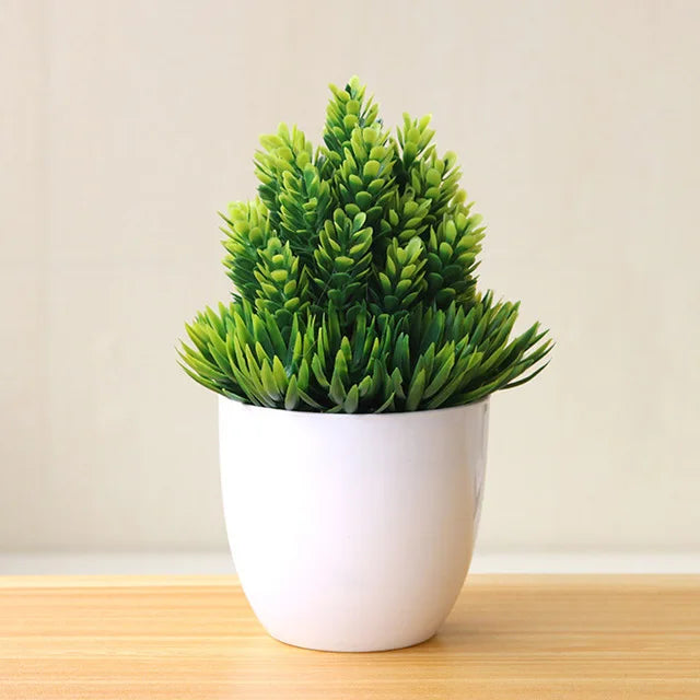 Vibrant Bonsai Artificial Plants - Lifelike Small Tree Decor for Home, Office, and Celebrations