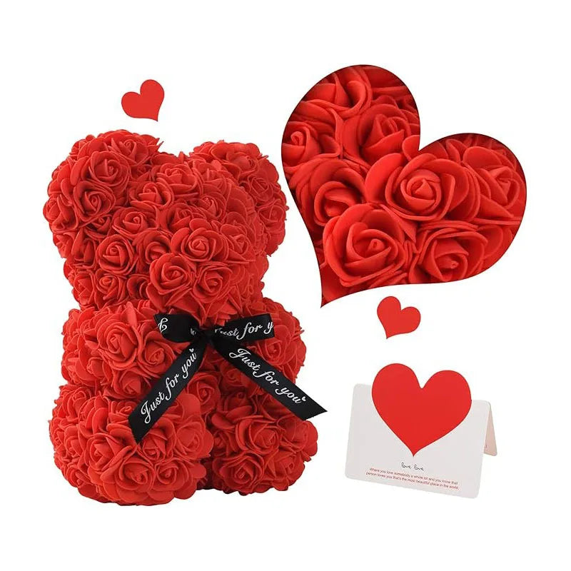 Charming Eternal Rose Teddy Bear - The Perfect Gift for Mother's Day, Valentine's Day, Birthdays, and Anniversaries