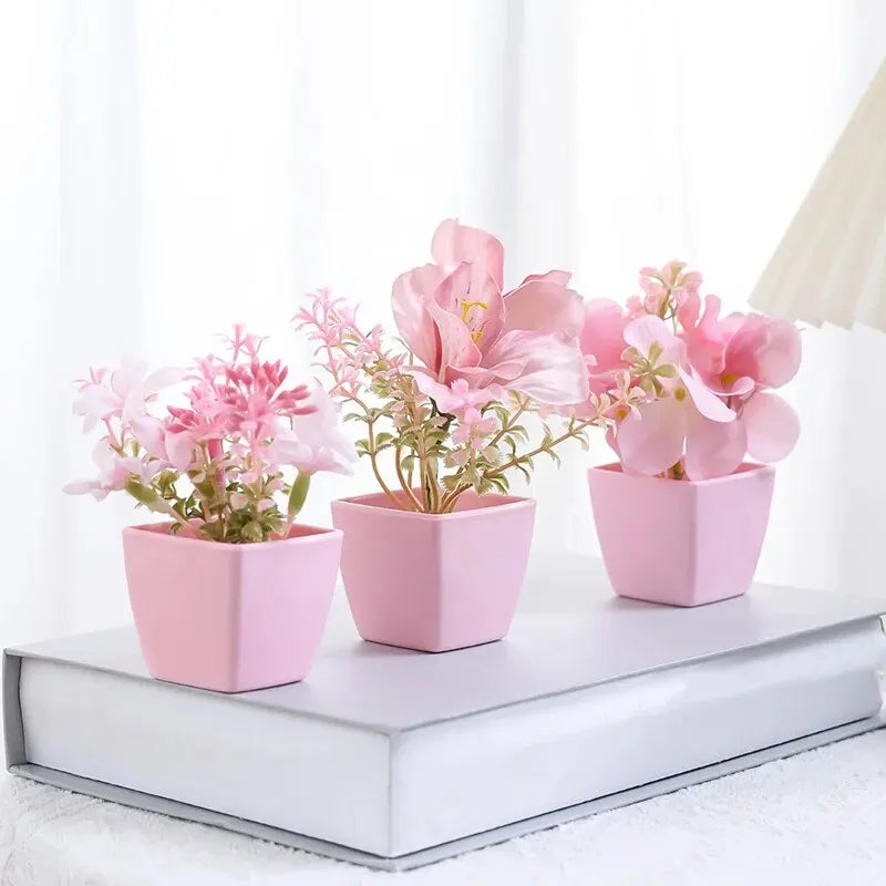 Elevate Your Space with the 2024 Year-Round Artificial Hydrangea Flower Potted Plant - Perfect for Home, Bedroom, Study, and Office Decor