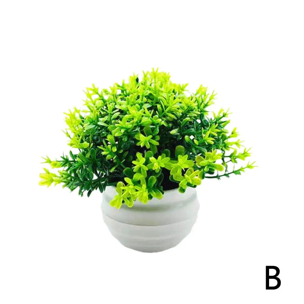 Vibrant Artificial Plant Pot Set - Lifelike Potted Grass for Home and Office Decor