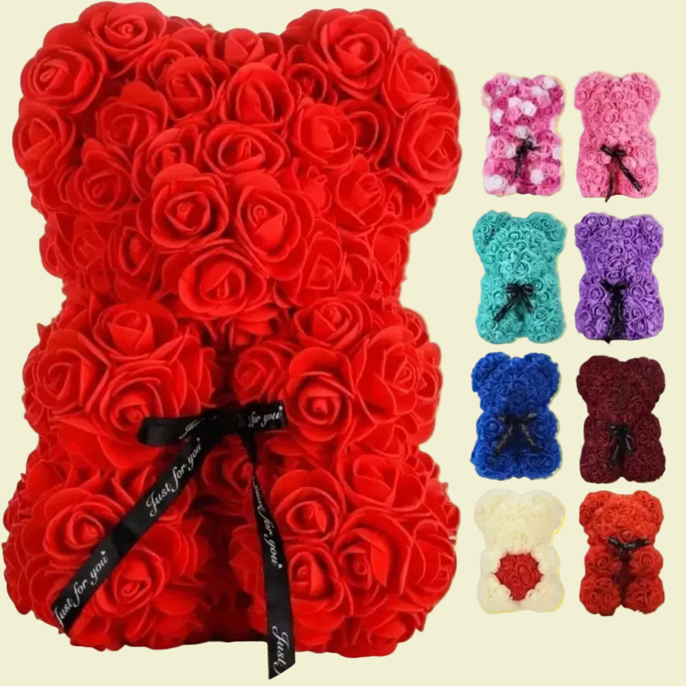Charming Eternal Rose Teddy Bear - The Perfect Gift for Mother's Day, Valentine's Day, Birthdays, and Anniversaries