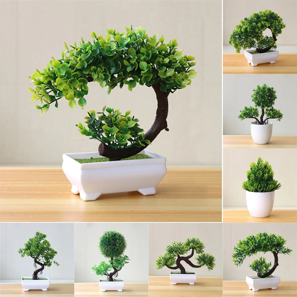 Vibrant Bonsai Artificial Plants - Lifelike Small Tree Decor for Home, Office, and Celebrations