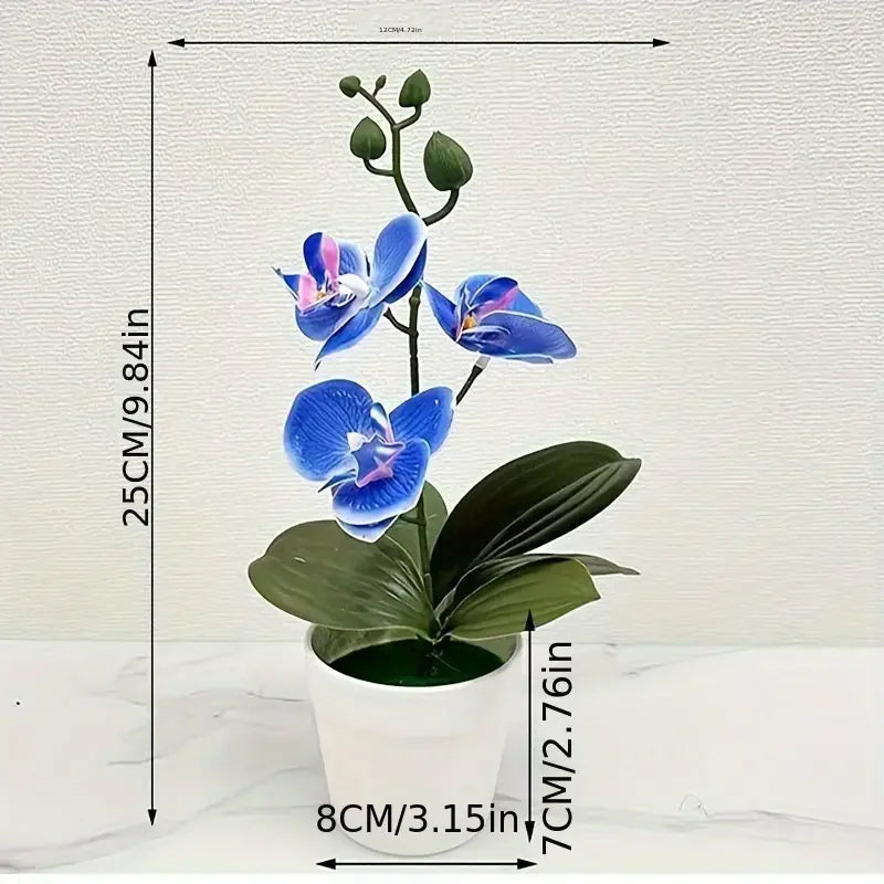 Exquisite Artificial Orchid for Home and Office - Perfect Decorative Accent for Living Rooms and Dining Tables, Fade-Resistant Elegance