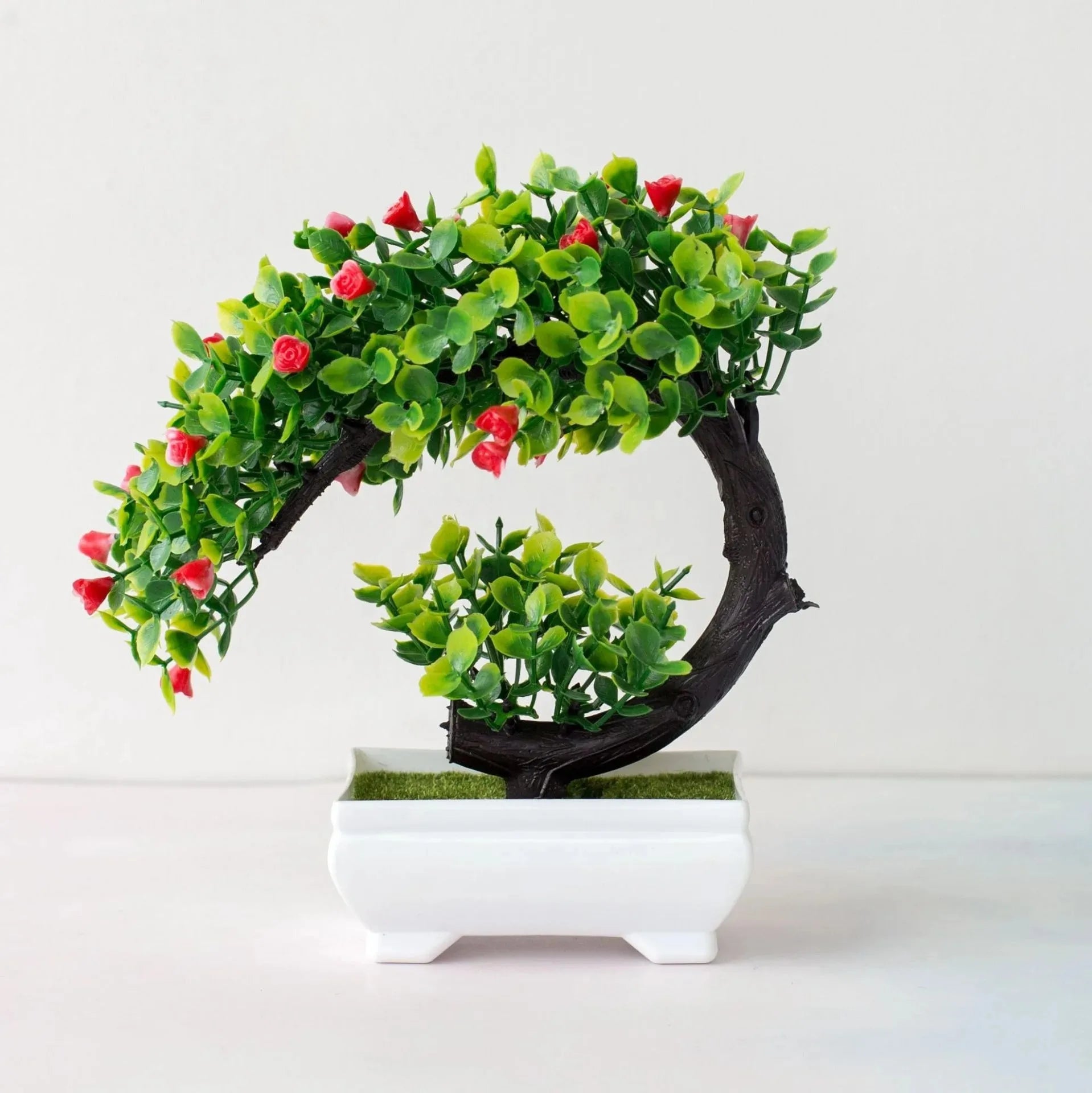 Stunning Artificial Bonsai Tree - Realistic Potted Fake Flowers for Home and Wedding Decor