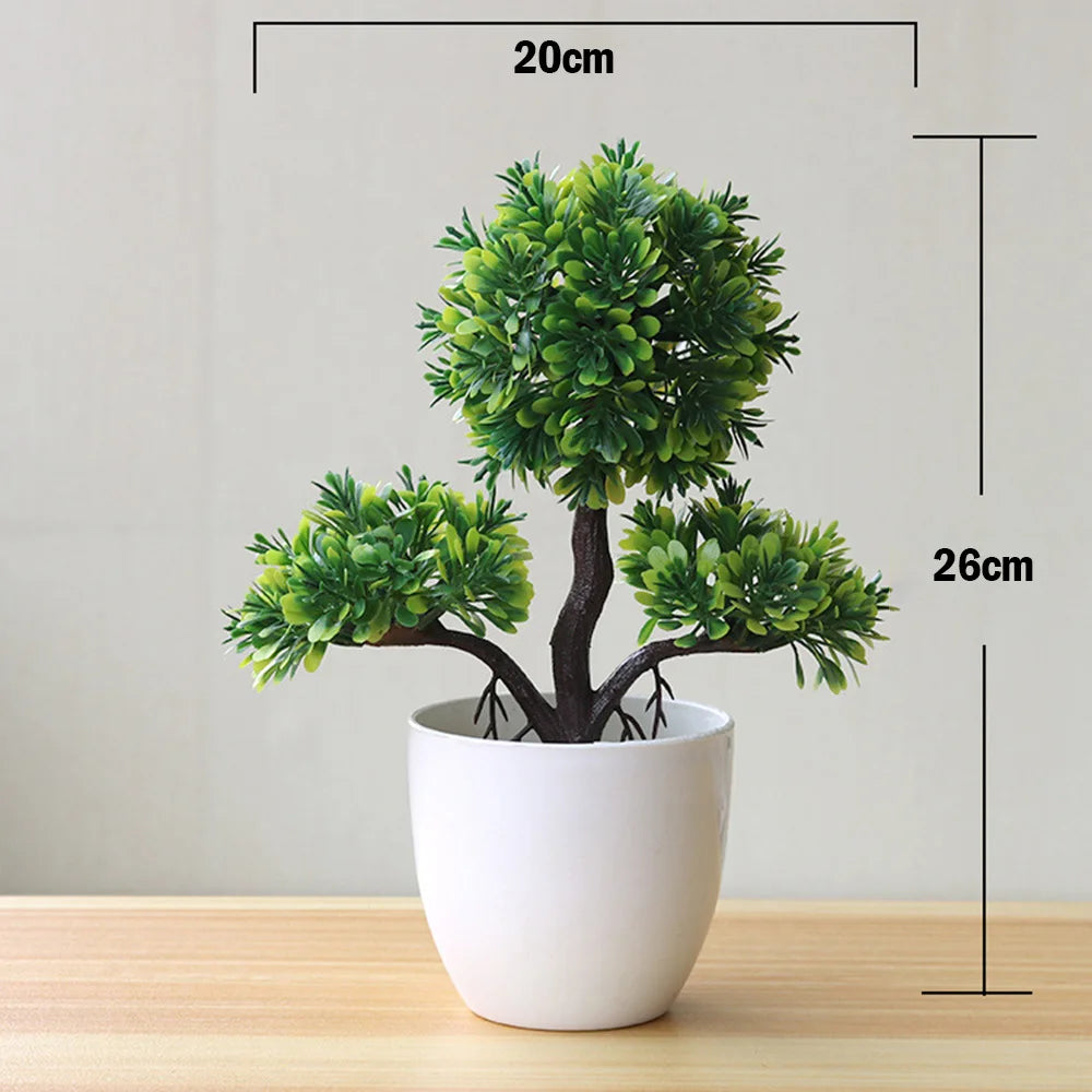 Vibrant Bonsai Artificial Plants - Lifelike Small Tree Decor for Home, Office, and Celebrations