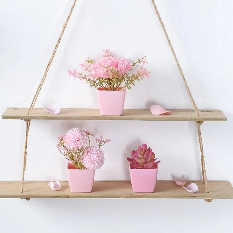 Charming Mini Artificial Flower Potted Plant for Year-Round Home and Office Décor