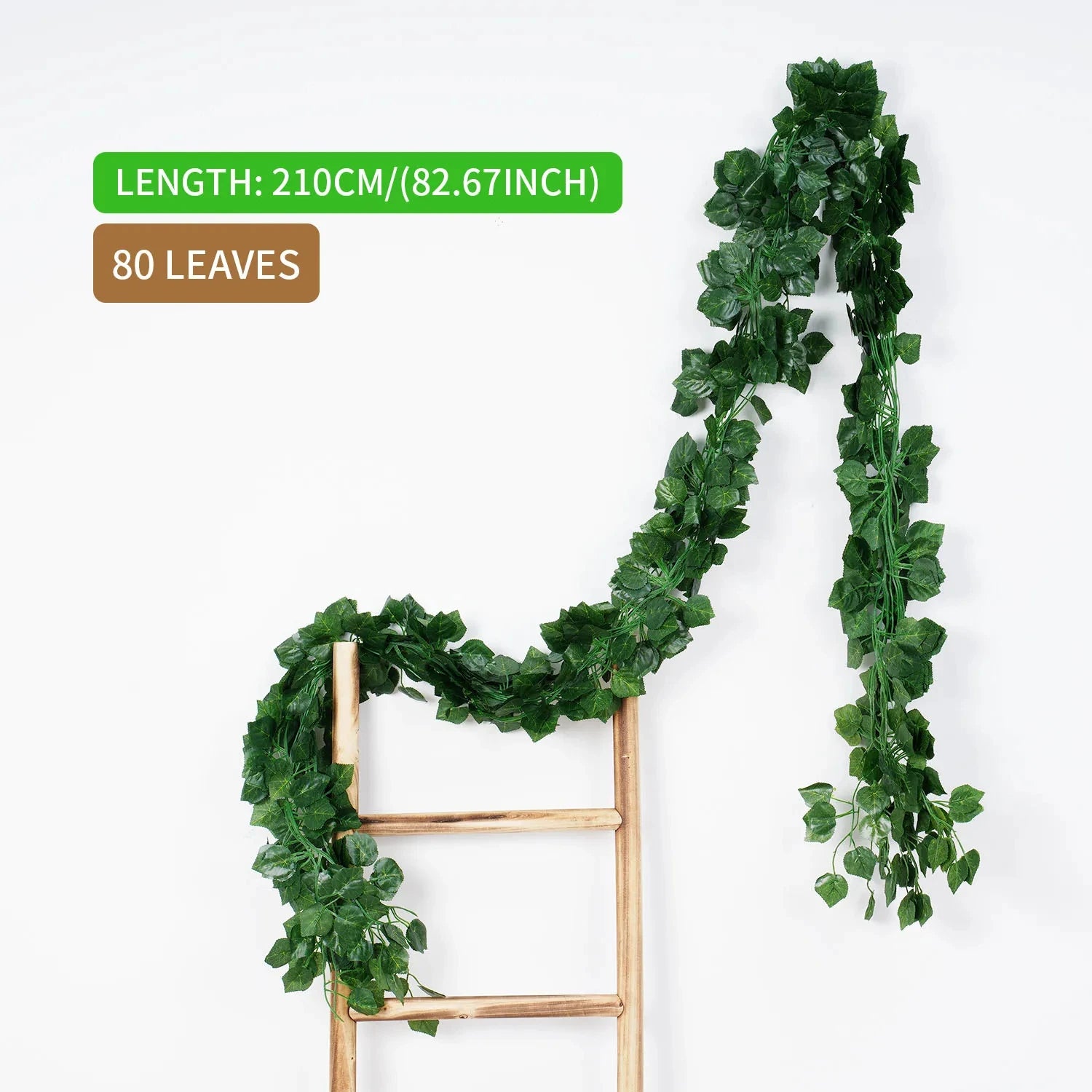 Lush 2.1M Green Ivy Leaf Hanging Vine - Stunning Silk Garland for Home, Garden & Wedding Decor
