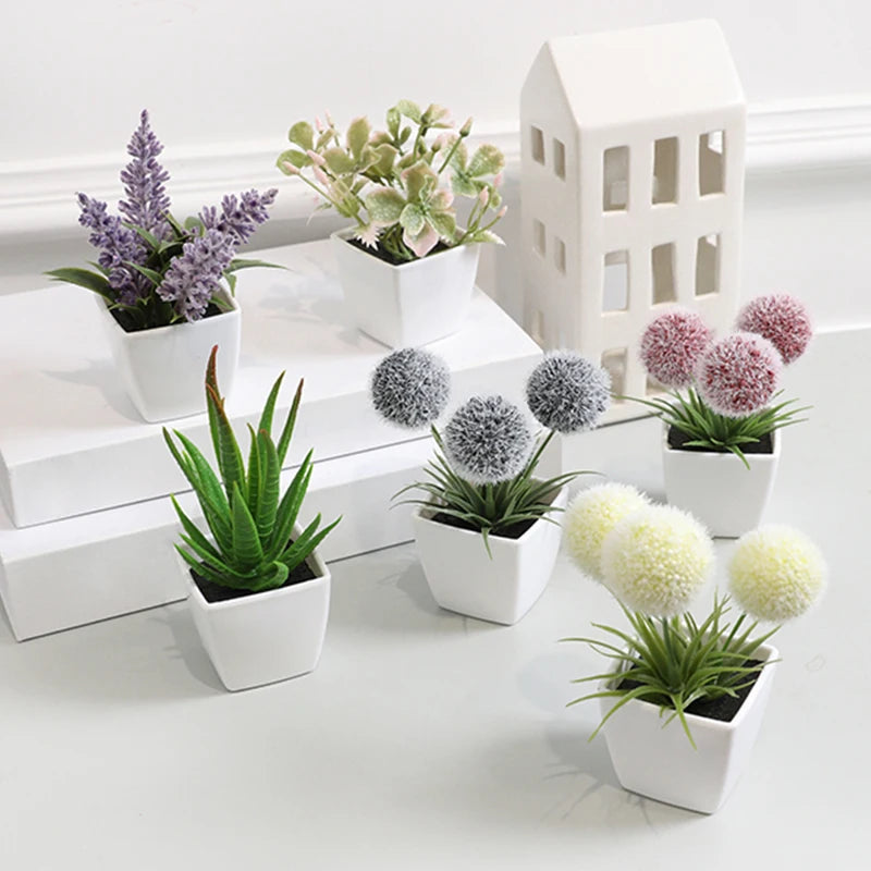 Transform Your Space with Our 6-Piece Mini Artificial Bonsai Plant Set – Perfect for Home, Office, and More!