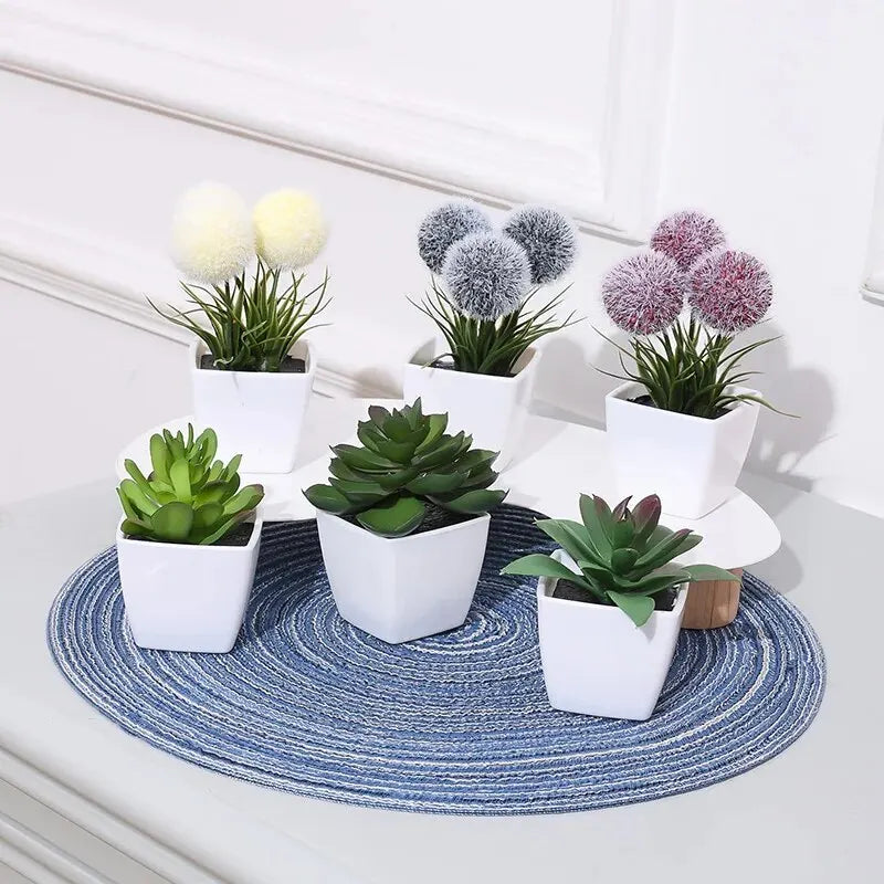 Transform Your Space with Our 6-Piece Mini Artificial Bonsai Plant Set – Perfect for Home, Office, and More!