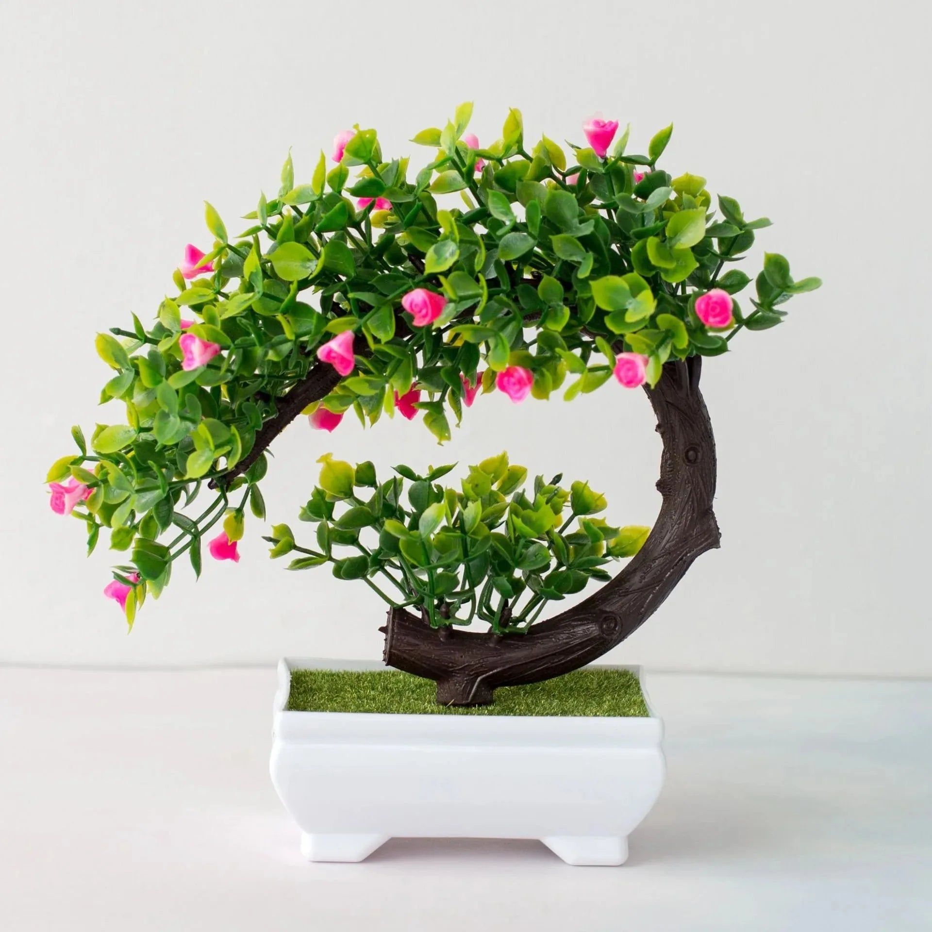 Stunning Artificial Bonsai Tree - Realistic Potted Fake Flowers for Home and Wedding Decor