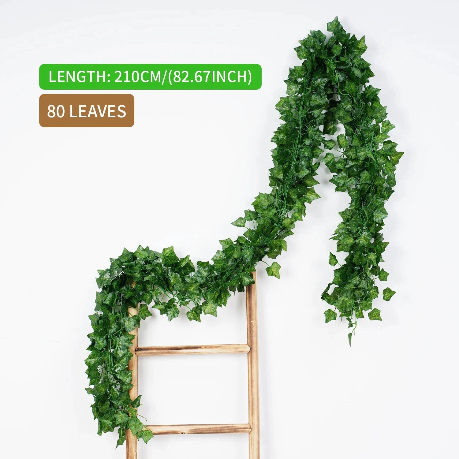 Lush 2.1M Green Ivy Leaf Hanging Vine - Stunning Silk Garland for Home, Garden & Wedding Decor