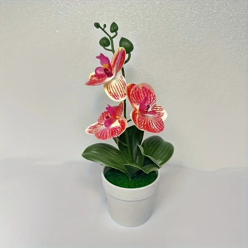 Exquisite Artificial Orchid for Home and Office - Perfect Decorative Accent for Living Rooms and Dining Tables, Fade-Resistant Elegance