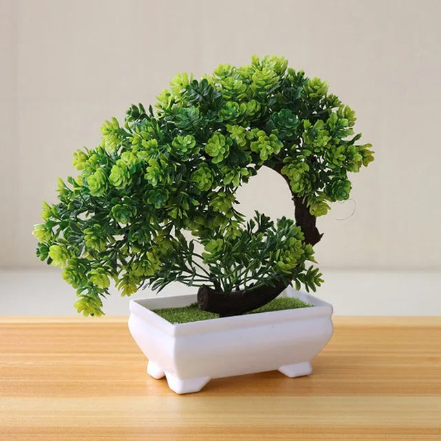 Vibrant Bonsai Artificial Plants - Lifelike Small Tree Decor for Home, Office, and Celebrations