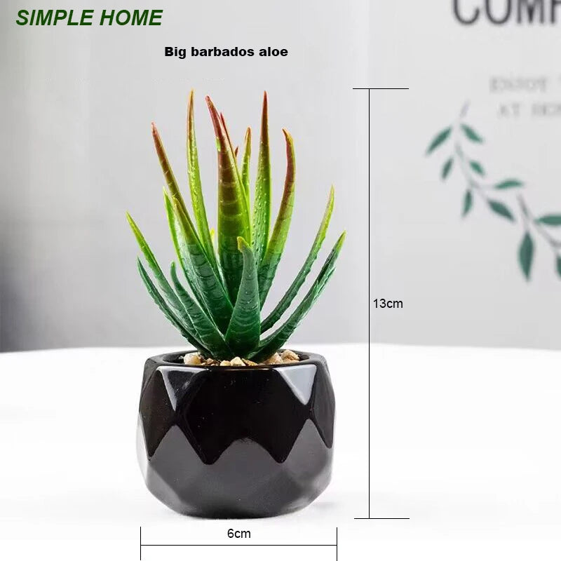 Vibrant Artificial Succulent Bonsai Plant with Elegant Pottery for Stunning Office and Home Decor