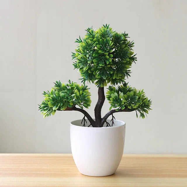 Vibrant Bonsai Artificial Plants - Lifelike Small Tree Decor for Home, Office, and Celebrations