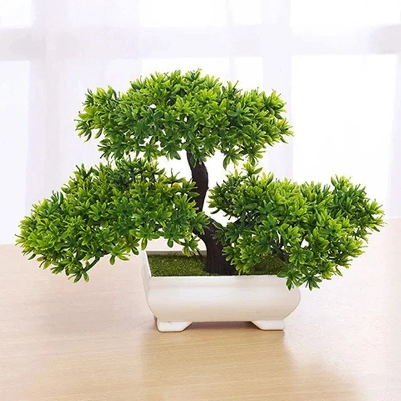 Stunning Artificial Bonsai Tree - Realistic Potted Fake Flowers for Home and Wedding Decor