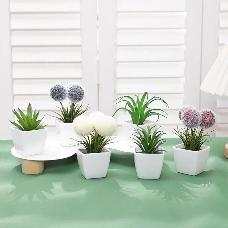 Transform Your Space with Our 6-Piece Mini Artificial Bonsai Plant Set – Perfect for Home, Office, and More!