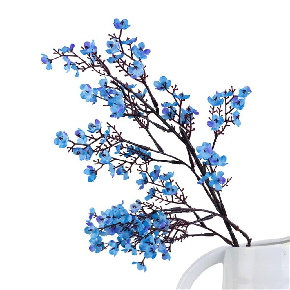Stunning Artificial Blue Babysbreath Bouquet - Perfect for Home, Weddings, and Festive Celebrations!