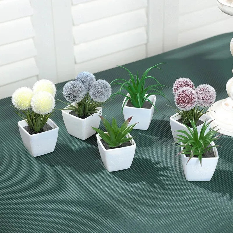 Transform Your Space with Our 6-Piece Mini Artificial Bonsai Plant Set – Perfect for Home, Office, and More!