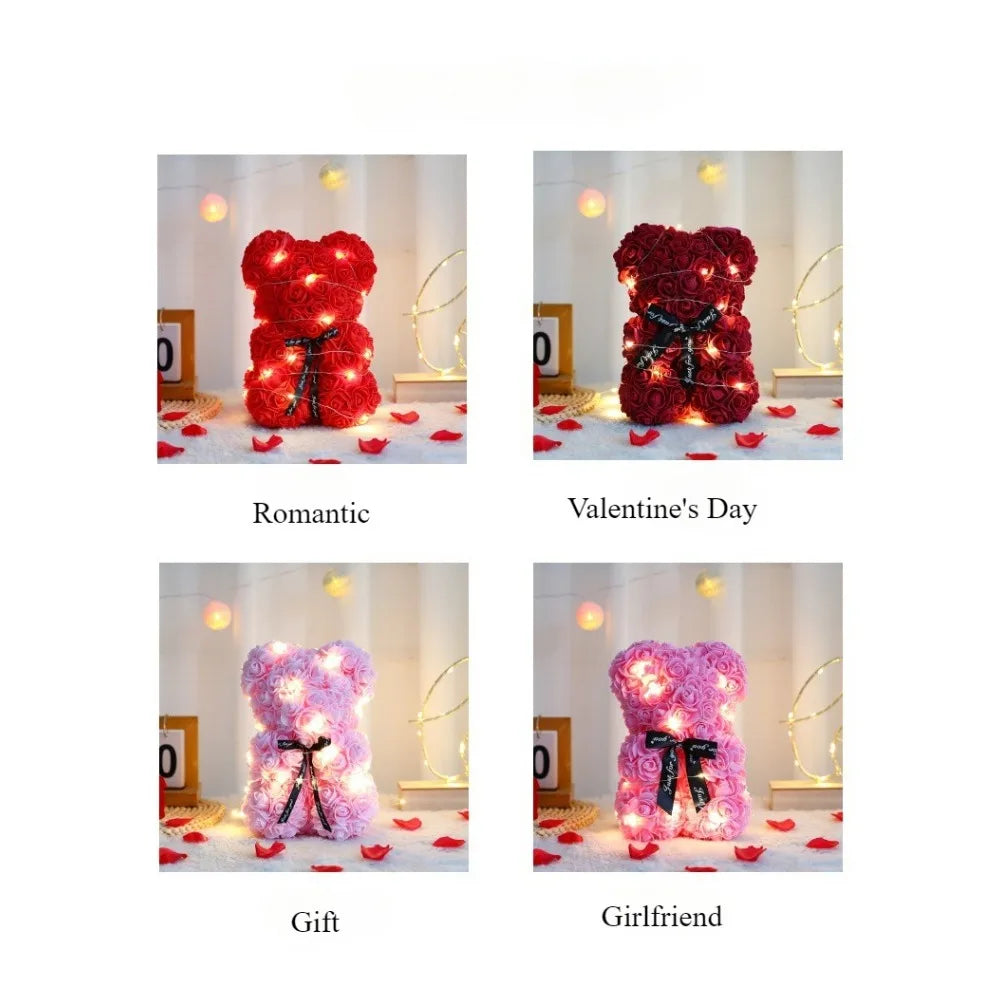 Charming Eternal Rose Teddy Bear - The Perfect Gift for Mother's Day, Valentine's Day, Birthdays, and Anniversaries