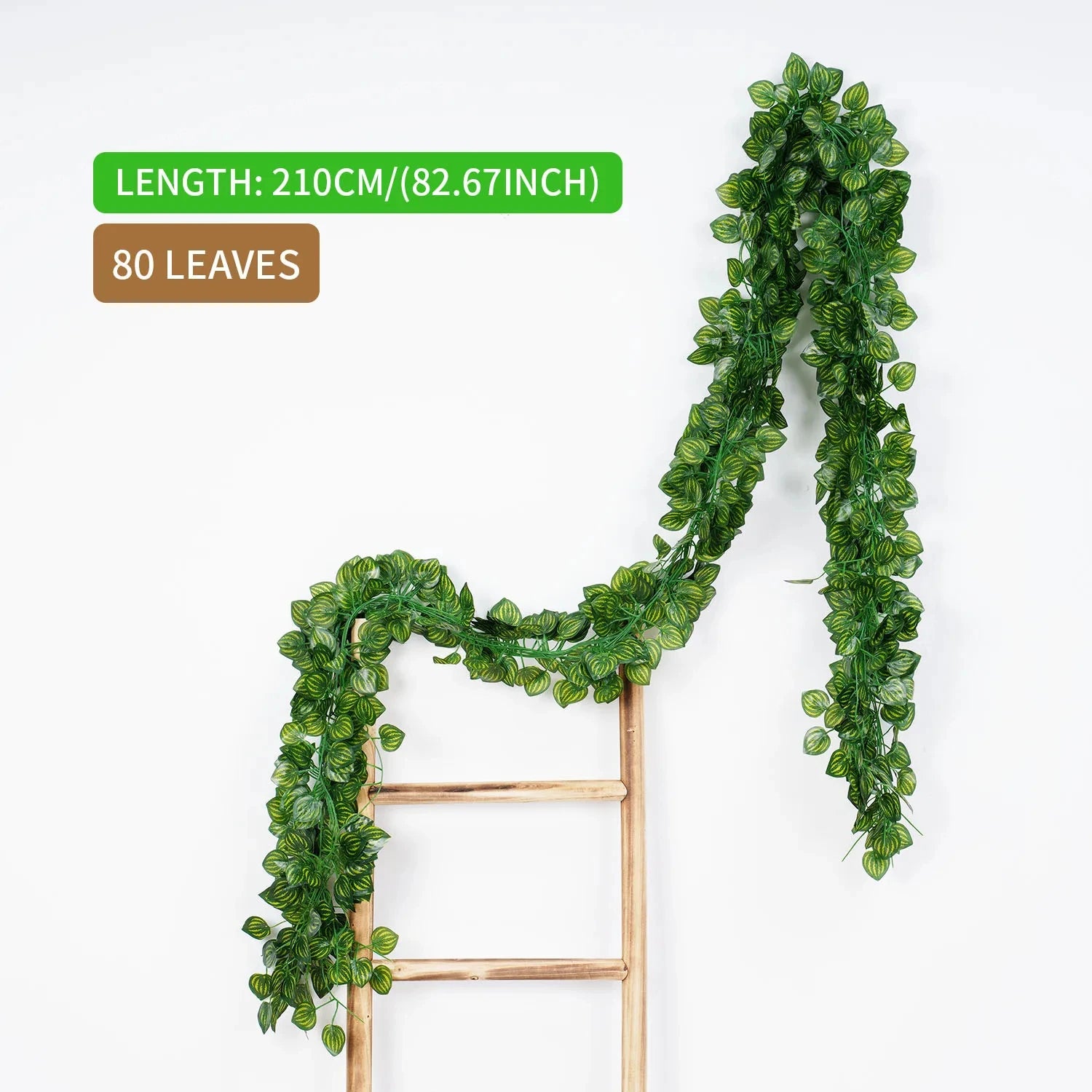 Lush 2.1M Green Ivy Leaf Hanging Vine - Stunning Silk Garland for Home, Garden & Wedding Decor