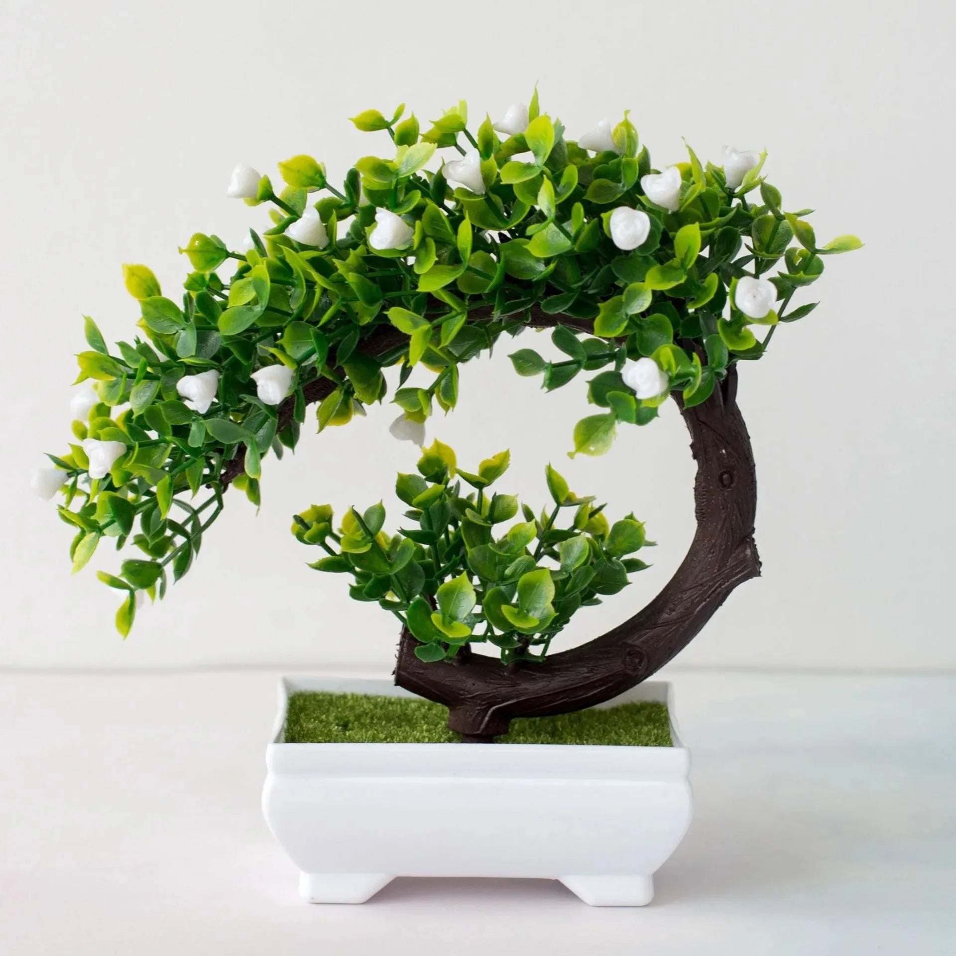 Stunning Artificial Bonsai Tree - Realistic Potted Fake Flowers for Home and Wedding Decor