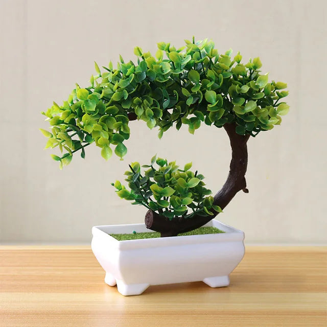 Vibrant Bonsai Artificial Plants - Lifelike Small Tree Decor for Home, Office, and Celebrations