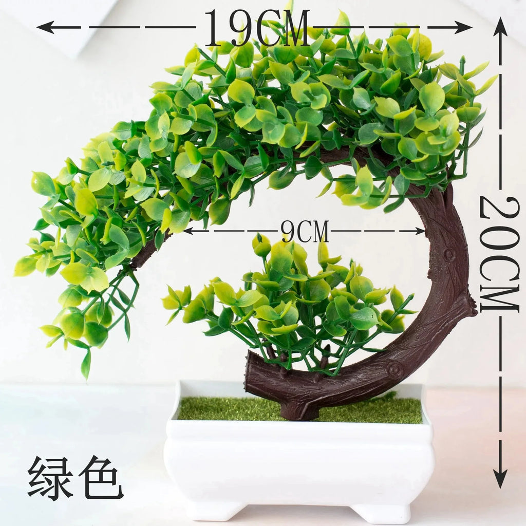 Stunning Artificial Bonsai Tree - Realistic Potted Fake Flowers for Home and Wedding Decor