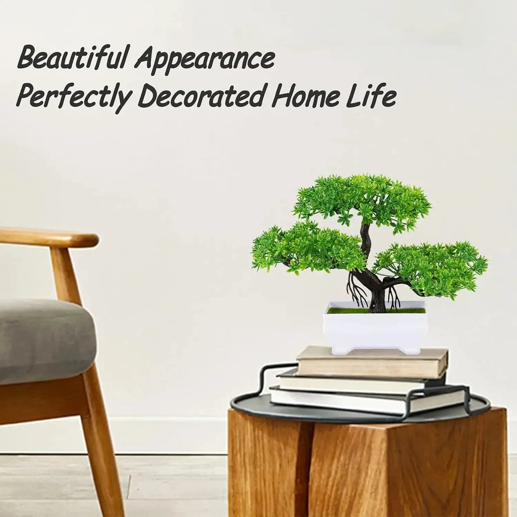 Stunning Artificial Bonsai Tree - Realistic Potted Fake Flowers for Home and Wedding Decor
