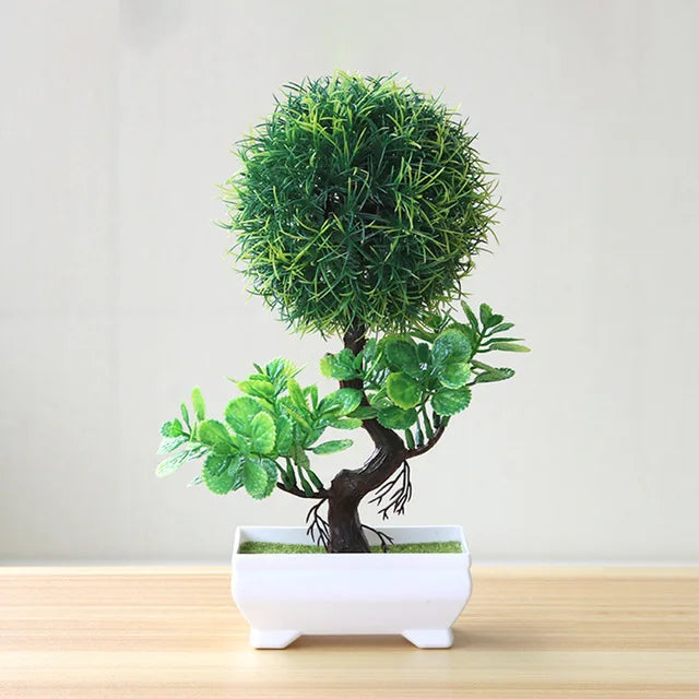 Vibrant Bonsai Artificial Plants - Lifelike Small Tree Decor for Home, Office, and Celebrations
