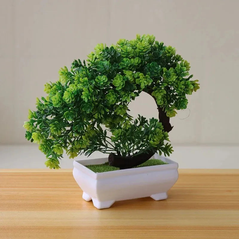 Stunning Artificial Bonsai Tree - Realistic Potted Fake Flowers for Home and Wedding Decor