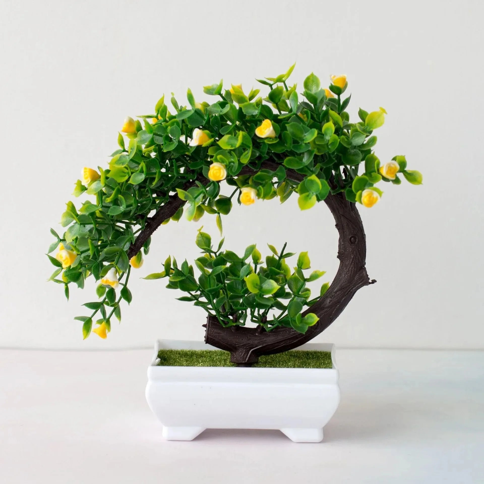 Stunning Artificial Bonsai Tree - Realistic Potted Fake Flowers for Home and Wedding Decor