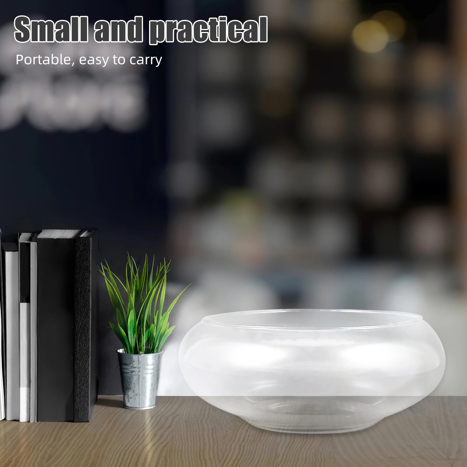 Elegant Clear Glass Vase Bowl - Versatile Terrarium and Succulent Planter for Home and Office Decor