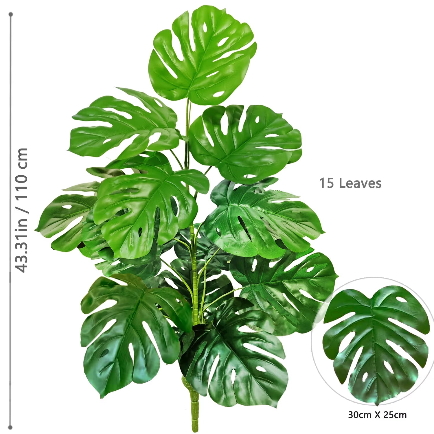 Elevate Your Space with a Stunning 40-130Cm Artificial Monstera Plant - Perfect for Home, Garden, and Office Decor!