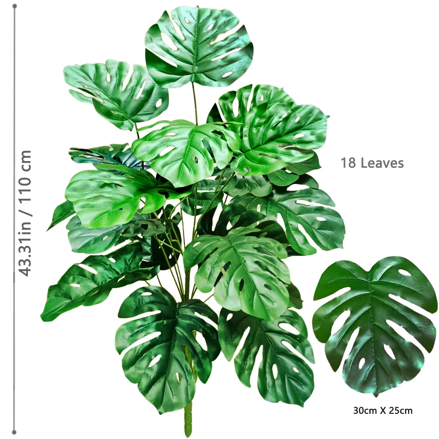 Elevate Your Space with a Stunning 40-130Cm Artificial Monstera Plant - Perfect for Home, Garden, and Office Decor!