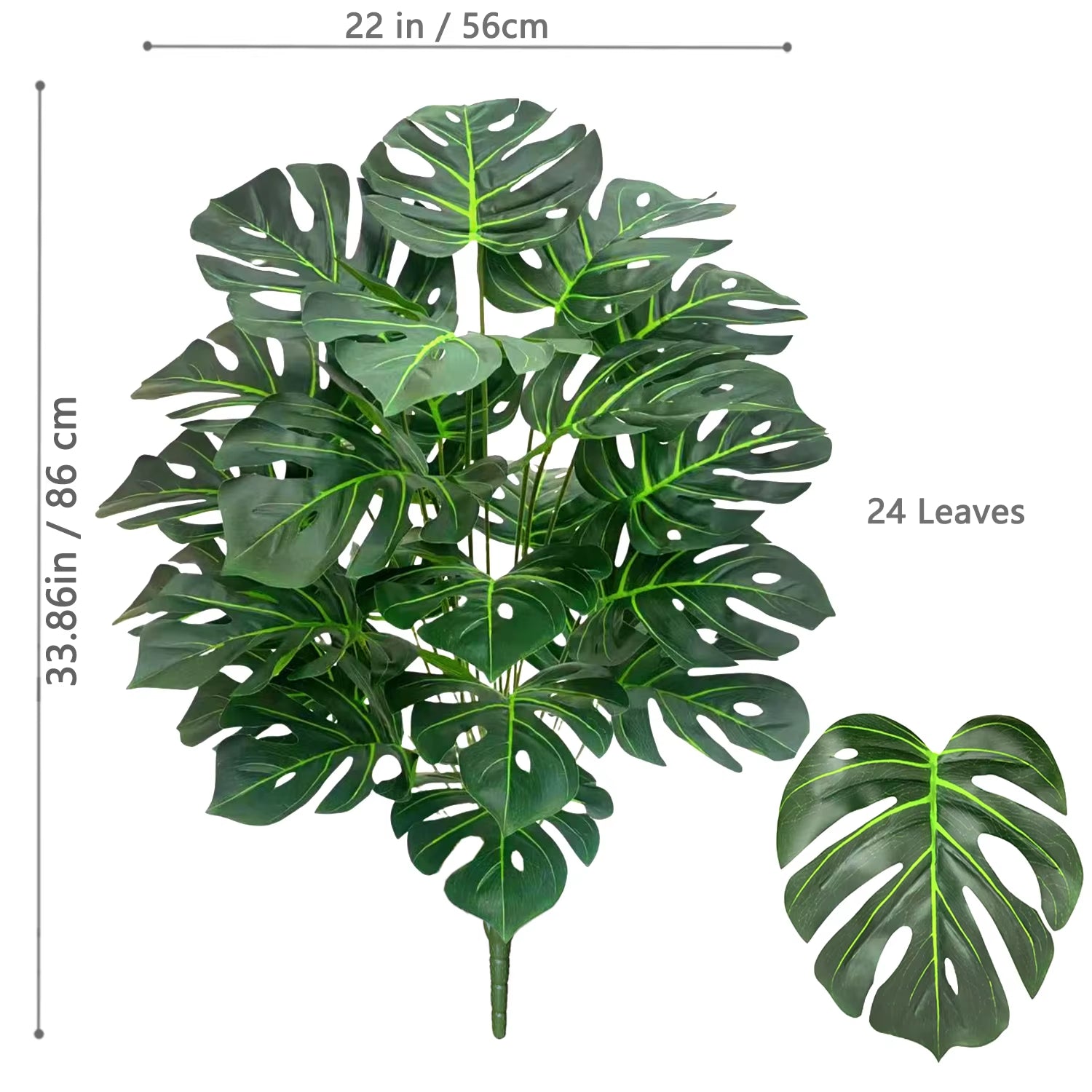 Elevate Your Space with a Stunning 40-130Cm Artificial Monstera Plant - Perfect for Home, Garden, and Office Decor!